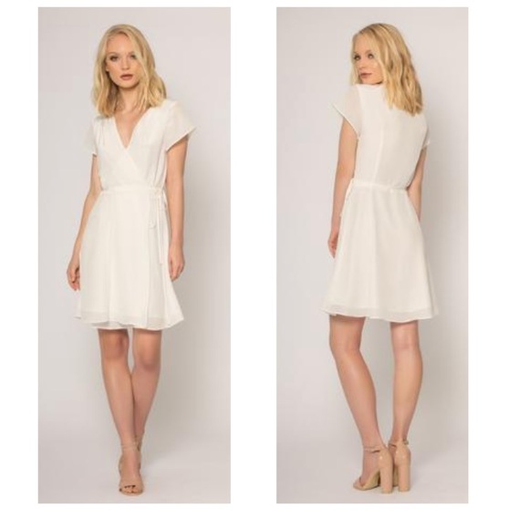 Lavender Brown Dresses & Skirts - Solid Silk Tie Waist Wrap Dress by Lavender Brown